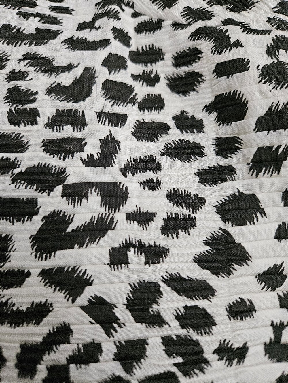 FLORES & FLORES Textured Black & White Animal Print Open Front Jacket | SZ S - Picture 5 of 8